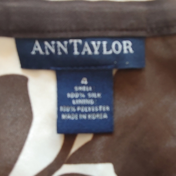 ANN TAYLOR A-LINE SILK FLORAL SKIRT SIZE 4 - Picture 3 of 6